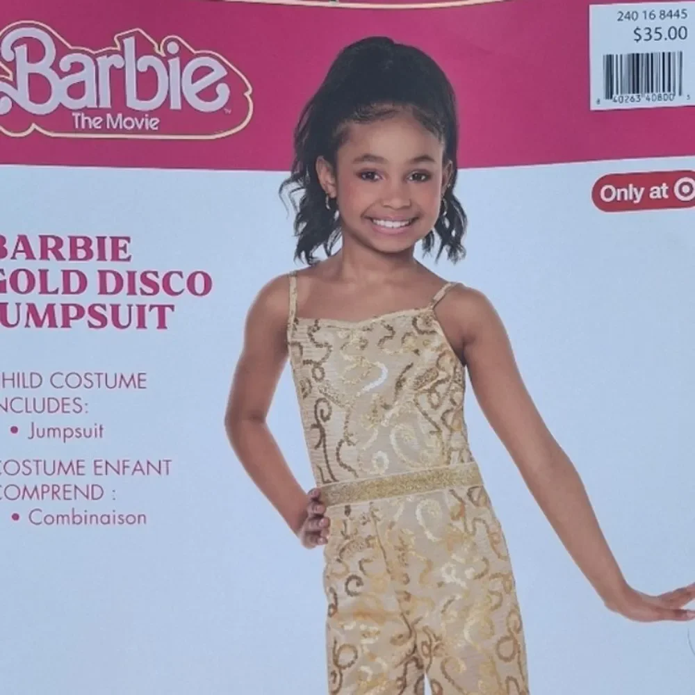 Barbie Gingham Tutu Kit Pink L/XL Checkered Pink Costume